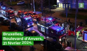 Énorme incendie chaussée d'Anvers à Bruxelles: 130 personnes évacuées