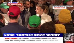 "On ne peut pas faire comme si à chaque fois on repartait de zéro": vif échange entre Emmanuel Macron et des agriculteurs