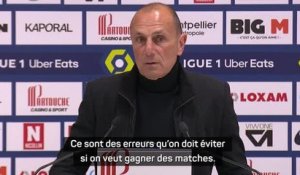 Montpellier - Der Zakarian : "C’est impossible de défendre comme ça"