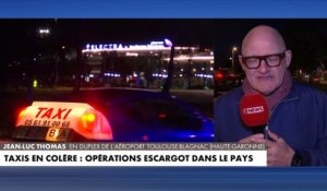 Taxis en colère : une opération escargot lancée par les chauffeurs ce lundi matin à l'aéroport de Toulouse-Blagnac