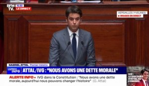 IVG dans la Constitution: "Ce vote est un aboutissement, celui d'un long combat", salue Gabriel Attal