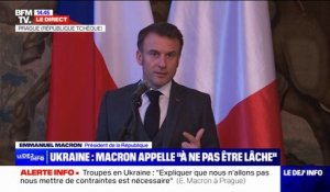 Troupes en Ukraine: "Expliquer que nous n'allons pas nous mettre des contraintes à nous-mêmes est nécessaire" déclare Emmanuel Macron lors d'une visite à Prague