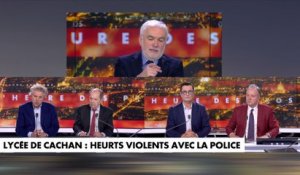 Le journaliste Jérôme Béglé et Pascal Praud débattent au sujet des heurts à Cachan