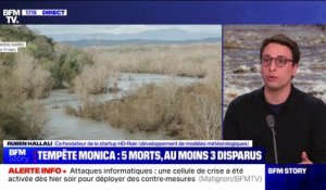 Tempête Monica: "On est passé de l'hypersécheresse à l'hyperinondation" explique Ruben Hallali, cofondateur de la start-up HD-Rain