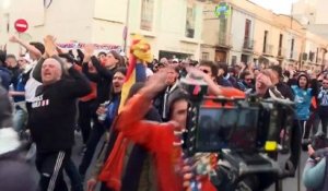 Les supporters de l'OM défilent dans les rues de Villarreal - Foot - Ligue Europa