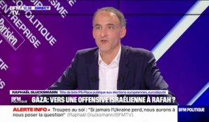 Gaza: "La pression internationale n'est pas assez forte" affirme Raphaël Glucksmann, candidat PS-Place Publique aux élections européennes