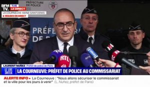 Attaque du commissariat de La Courneuve: "Il y a manifestement un lien avec ce qu'il s'est passé à Aubervilliers", selon Laurent Nuñez