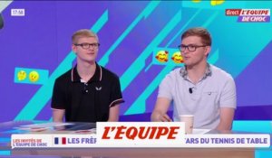 Les frères Lebrun se livrent sur la chaîne L'Équipe  - Tennis de table - Médias