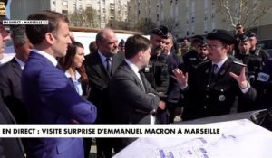 Visite surprise d'Emmanuel Macron à Marseille