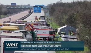 Au moins cinq personnes sont mortes dans l'accident d'un car sorti de l'autoroute ce matin, près de Leipzig, dans l'est de l'Allemagne, a indiqué à l'AFP la police. «Le car est sorti de la route et s'est renversé», selon la même source qui a également fai
