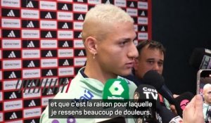 Brésil - Richarlison : “J'ai perdu beaucoup de masse musculaire dans la jambe gauche”