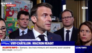 Viry-Châtillon: "Nous serons collectivement intraitables contre toute forme de violence" réagit Emmanuel Macron