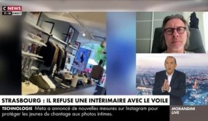 Intérimaire voilée à Strasbourg: Un avocat spécialisé dans le droit du travail explique dans "Morandini Live" que le commerçant a le droit de la refuser "si elle a un contact avec le public" - VIDEO