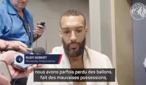 Timberwolves - Gobert : “Nous nous sommes battus pendant trois quarts-temps et ils ont pris le dessus à la fin”