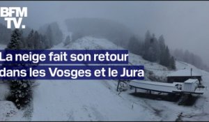 En cette mi-avril, la neige fait son retour dans les Vosges et le Jura