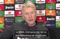 West Ham - Moyes : "J'espère que les joueurs de Leverkusen ont bu des pintes de bière géantes"