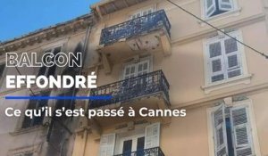 Un balcon s'effondre en centre ville de Cannes