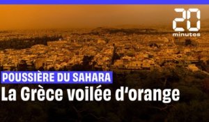 Grèce : Un nouvel épisode d'épais nuages de poussière du Sahara teinte Athènes d'orange #shorts