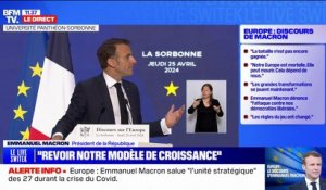 Europe: "Nous avons un défi, revoir notre modèle de croissance", affirme Emmanuel Macron