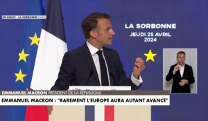 Emmanuel Macron : «L’Europe est le seul espace politique au monde qui a planifié sa transition»