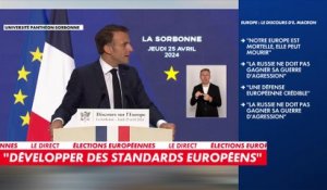 Emmanuel Macron : «Il faut bâtir une Europe en capacité de montrer qu’elle n’est pas le vassal des États-Unis»