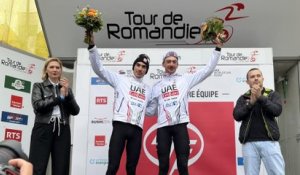 Cyclisme - Tour de Romandie 2024 - Le festival des UAE avec Brandon McNulty et Juan Ayuso sur la 3e étape et le chrono