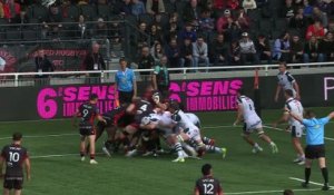 TOP 14 - Essai de Joel KPOKU (LOU) - LOU Rugby - Section Paloise