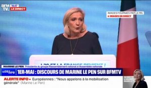 Élections européennes: "Nous devons donner à ce pouvoir la plus cinglante sanction électorale que nous puissions lui infliger" déclare Marine Le Pen