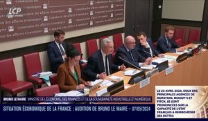 Audition à l'Assemblée nationale - Politique économique : audition de Bruno Le Maire - 07/05/2024