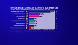 Sondage : le RN continue son ascension en vue des européennes, la majorité présidentielle poursuit sa chute
