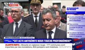 Synagogue visée à Rouen: le policier "sera décoré par la République pour son soutien à la protection des lieux de culte et de personnes", annonce Gérald Darmanin