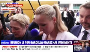Marion Maréchal est arrivée au siège du RN pour une rencontre avec Jordan Bardella et Marine Le Pen