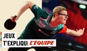 La prise porte-plume de Félix Lebrun - JO 2024 - Tennis de table (H) - Jeux t'explique