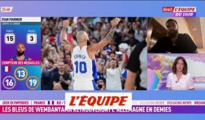 Les Bleus résistent au Canada et se hissent en demi-finales - JO 2024 - Basket (H)