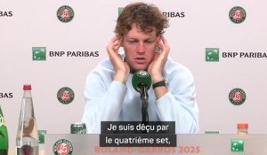Roland-Garros - Sinner : "Je suis déçu par le quatrième set et les balles de match"