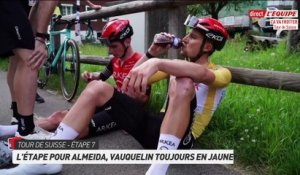 « J'ai trop le seum » : La déception de Kevin Vauquelin, battu dans le final de la 7e étape par Joao Almeida - Cyclisme - Tour de Suisse