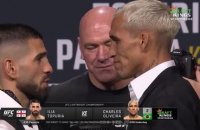 UFC 317 - Le face-à-face dans le respect entre Topuria et Oliveira