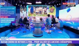 Cherki en visite au centre d'entraînement de l'OL - Foot - Ligue 1