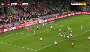 Le coup franc direct somptueux de Florian Wirtz contre l'Irlande du Nord - Foot - Qualif. Coupe du monde