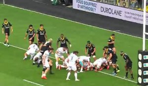 TOP 14 - Essai de Yerim FALL (ASM) - Stade Rochelais - ASM Clermont