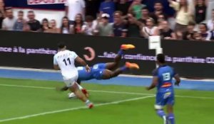 TOP 14 - Essai de Christian AMBADIANG (CO) - Castres Olympique - Aviron Bayonnais