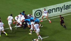TOP 14 - Essai de Jordan UELESE (MHR) - Montpellier Hérault Rugby - Stade Toulousain