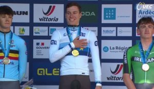 Cyclisme - Championnats d'Europe UEC Drôme-Ardèche 2025 - Jonathan Vervenne sacré sur le chrono Espoirs, Maxime Decomble au pied du podium