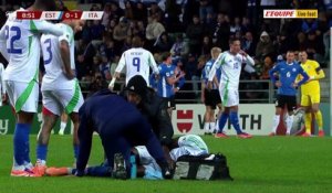 Moise Kean sort sur blessure après avoir marqué lors d'Estonie-Italie - Foot - Qualif. Coupe du monde