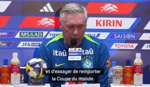 Brésil - Ancelotti affiche ses ambitions et veut "essayer de remporter la Coupe du monde"