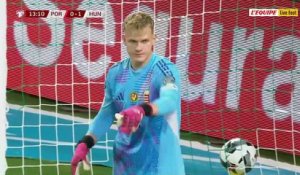 Quand Cristiano Ronaldo et Nuno Mendes se gênent sur un coup franc - Foot - Qualif. Coupe du monde