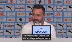 Marseille - De Zerbi : "La défaite face au Sporting n'est pas méritée"