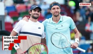 Vainqueur de Fabian Marozsan, Arthur Rinderknech attend son cousin Valentin Vacherot au 2e tour du Rolex Paris Masters - Tennis - Rolex Paris Masters