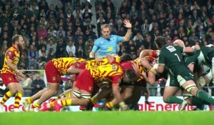 TOP 14 - Essai de Thibault DAUBAGNA (SP) - Section Paloise - USA Perpignan