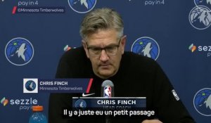 Timberwolves - Chris Finch salue la justesse de Rudy Gobert